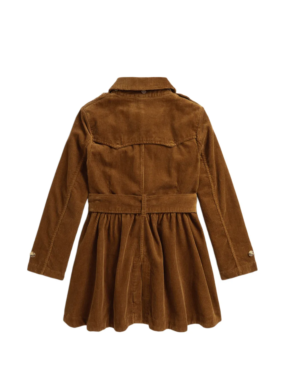 POLO RALPH LAUREN KIDS cotton corduroy hooded trench coat Bruin