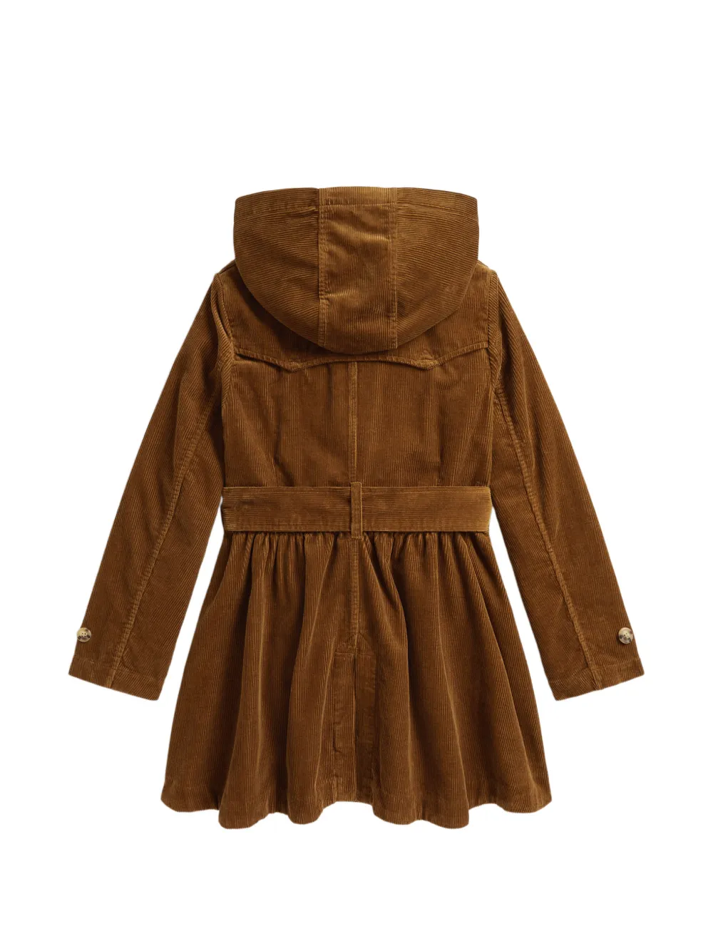 POLO RALPH LAUREN KIDS cotton corduroy hooded trench coat Bruin