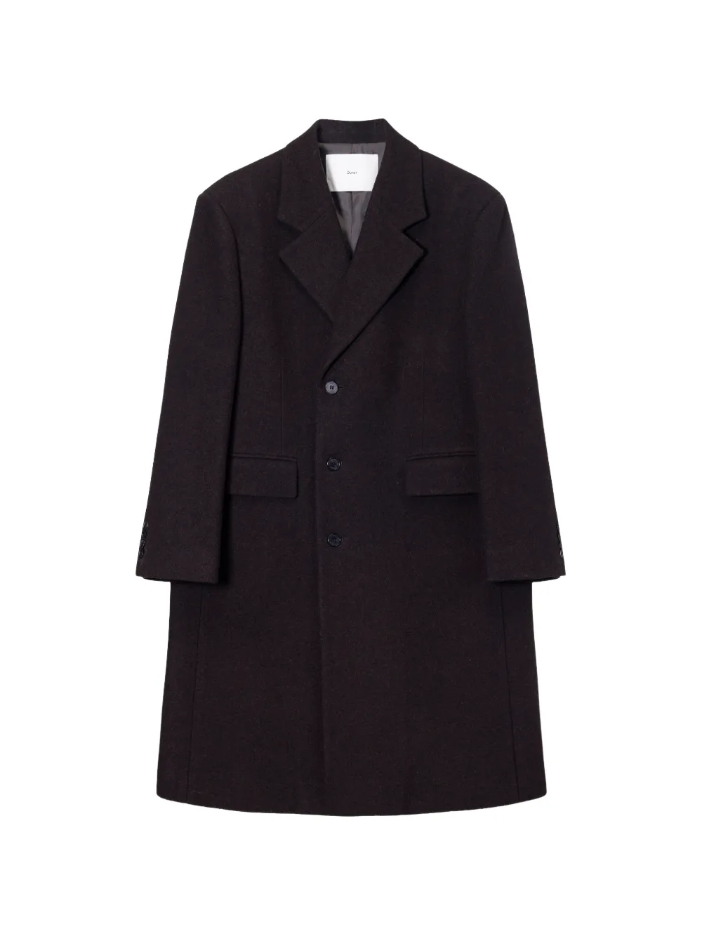 DUNST off-center single-breasted coat - Brown