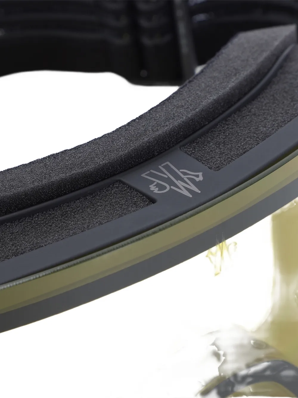 Moncler Eyewear logo-strap ski goggles Zwart