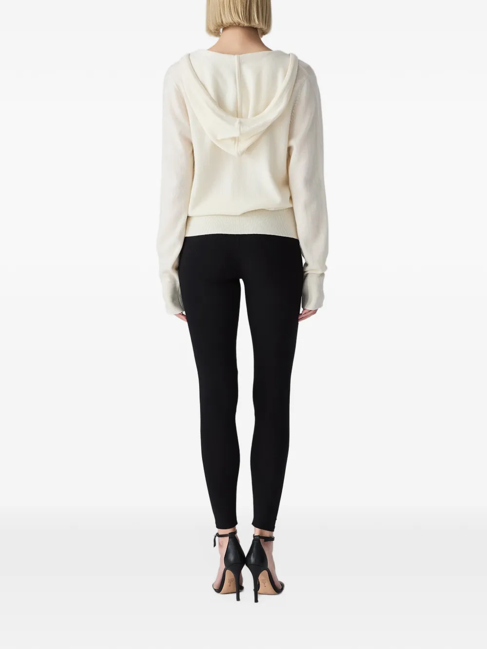 Vera Wang Heidi knitted zip-up hoodie Beige