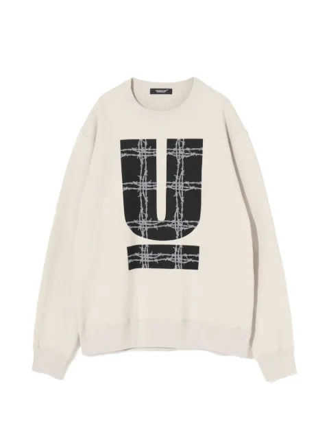 Undercover logo-print barbed-wire sweater