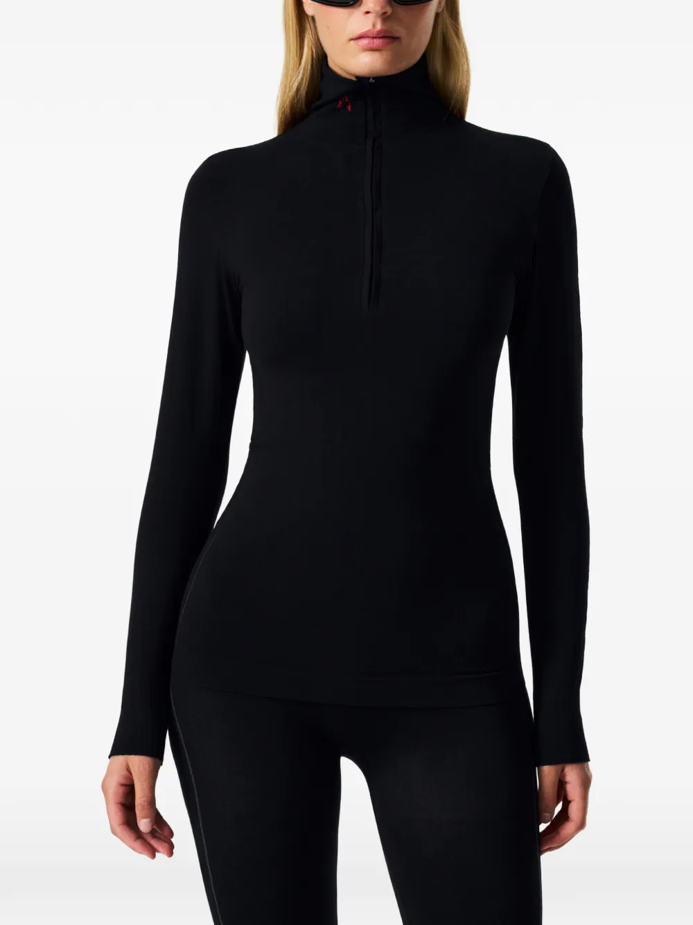 Perfect Moment modal & cashmere-blend base layer top - Nero