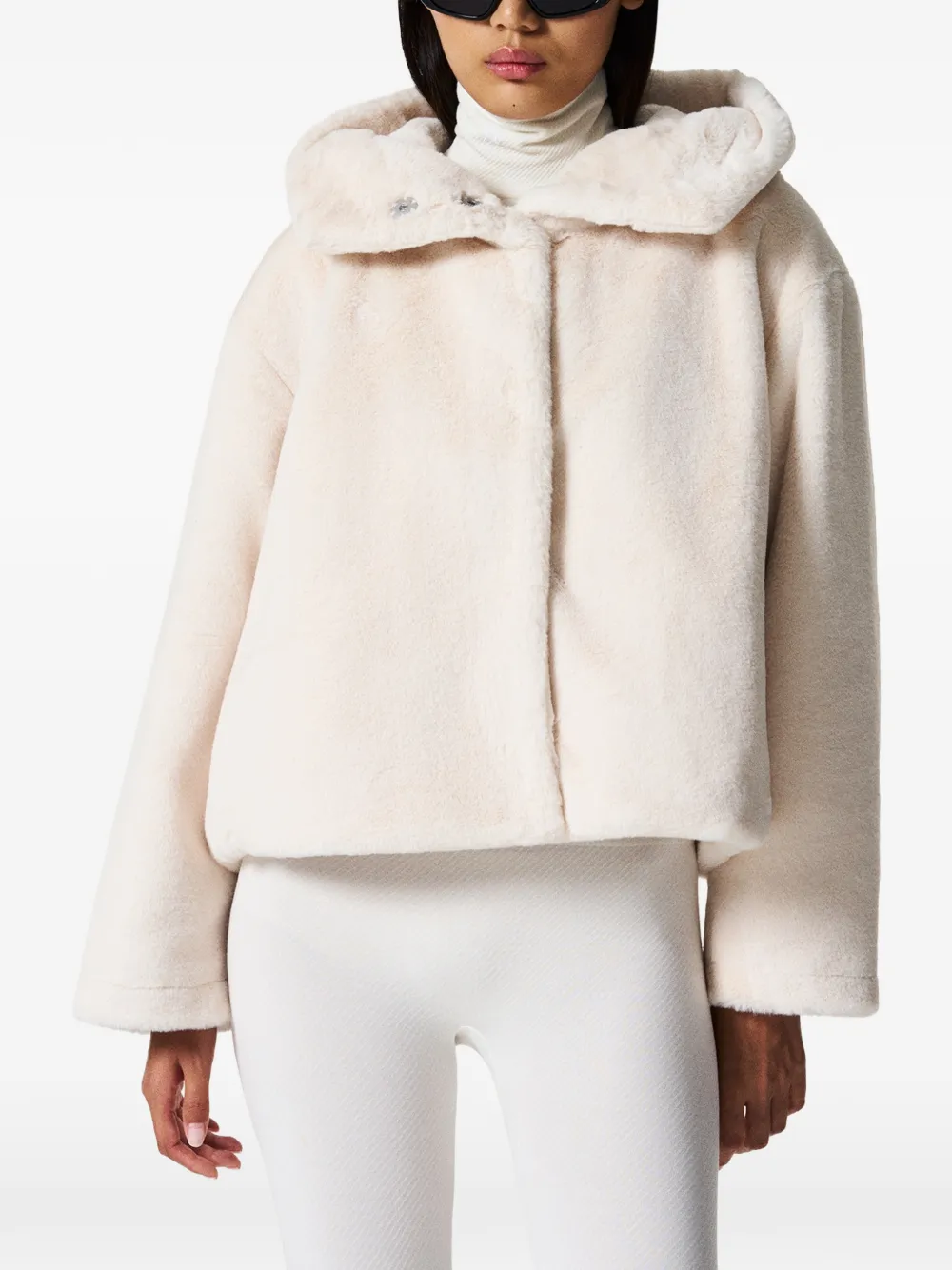 Perfect Moment faux-fur hoodie - Toni neutri