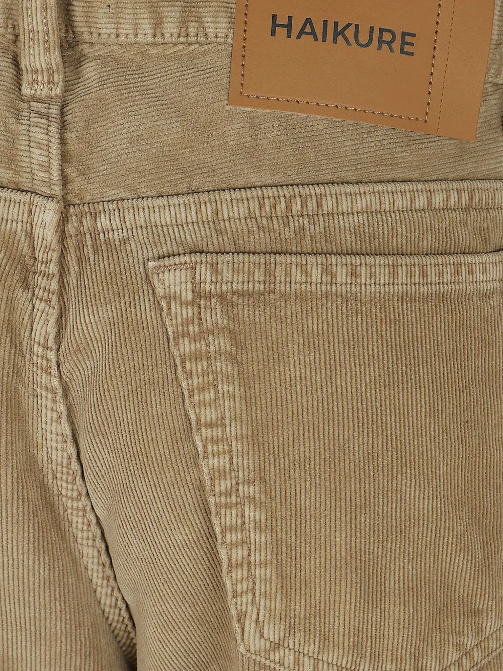 Haikure straight-leg corduroy trousers Beige