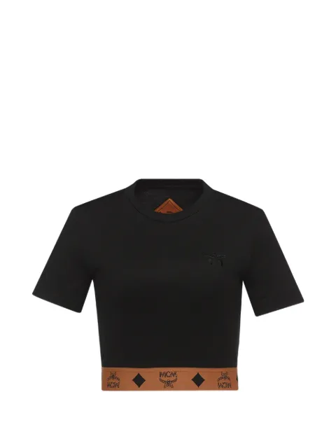 MCM monogram-detail cropped T-shirt