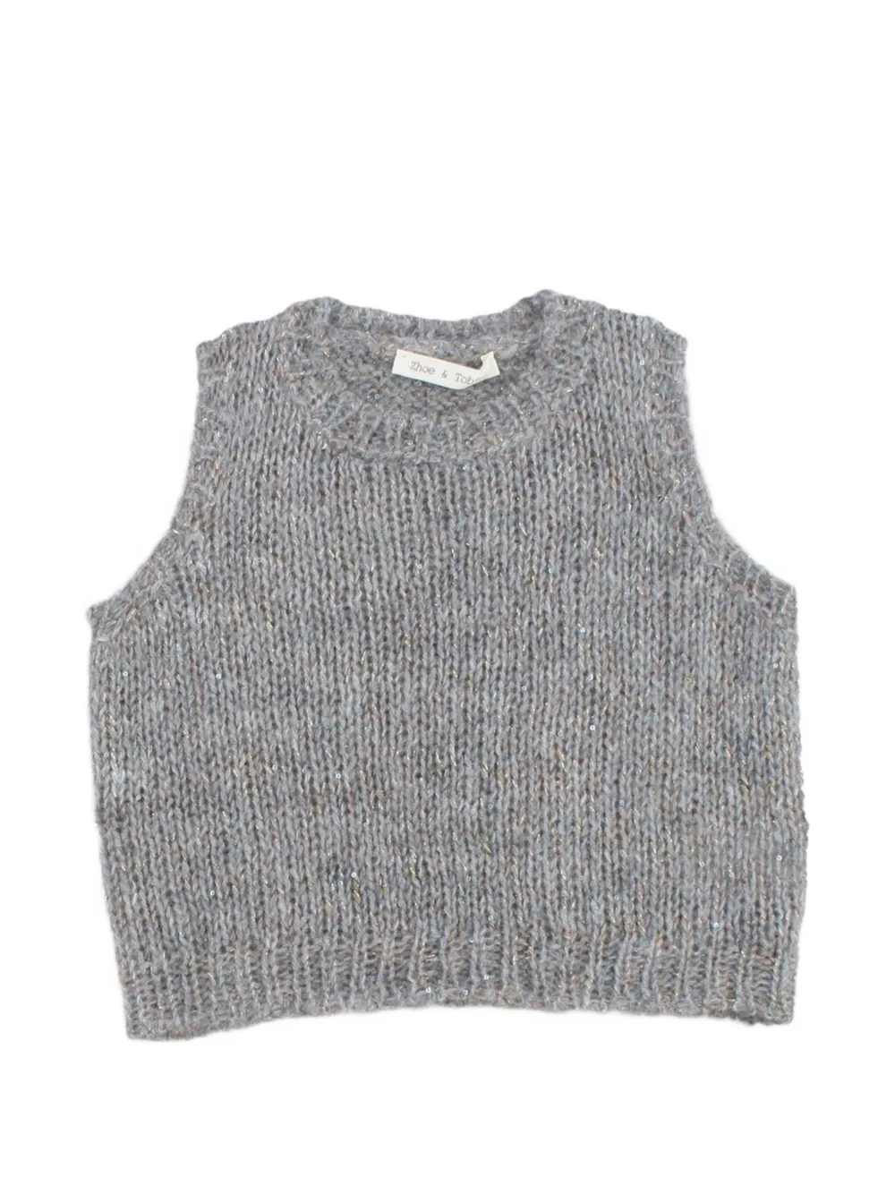Zhoe & Tobiah chunky-knit Lurex-detail sweater - Grigio