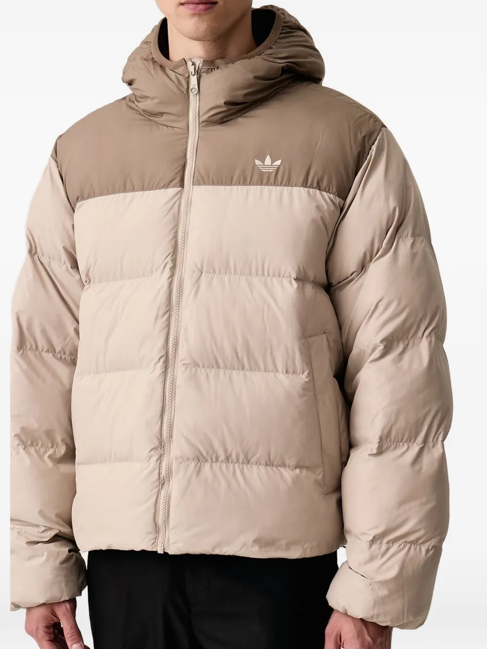 adidas Regen hooded padded jacket Beige