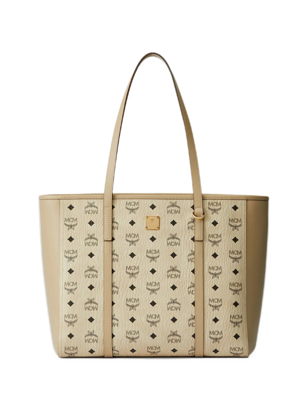 MCM medium Toni Visetos logo-print tote bag Beige