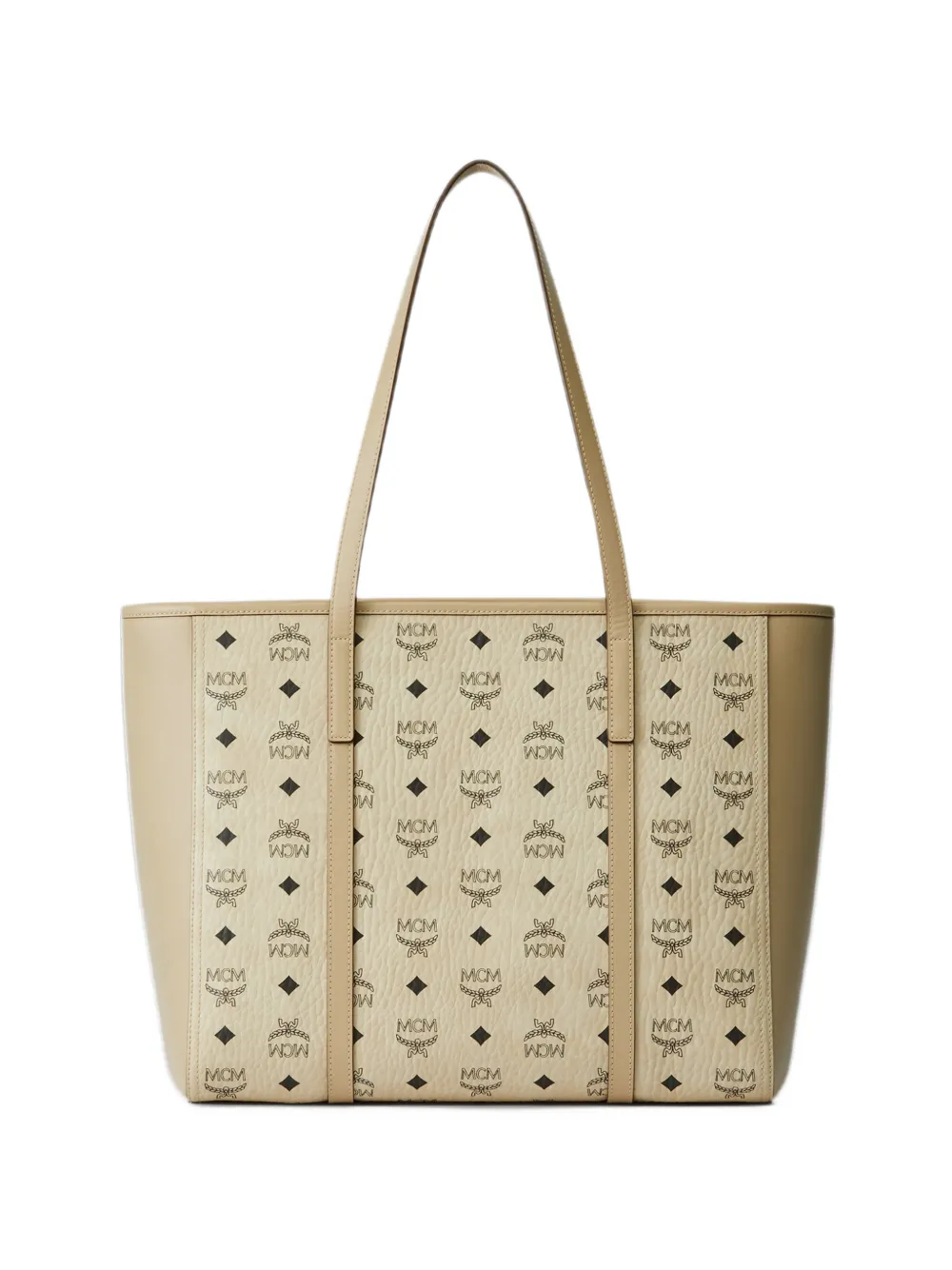 MCM medium Toni Visetos logo-print tote bag Beige
