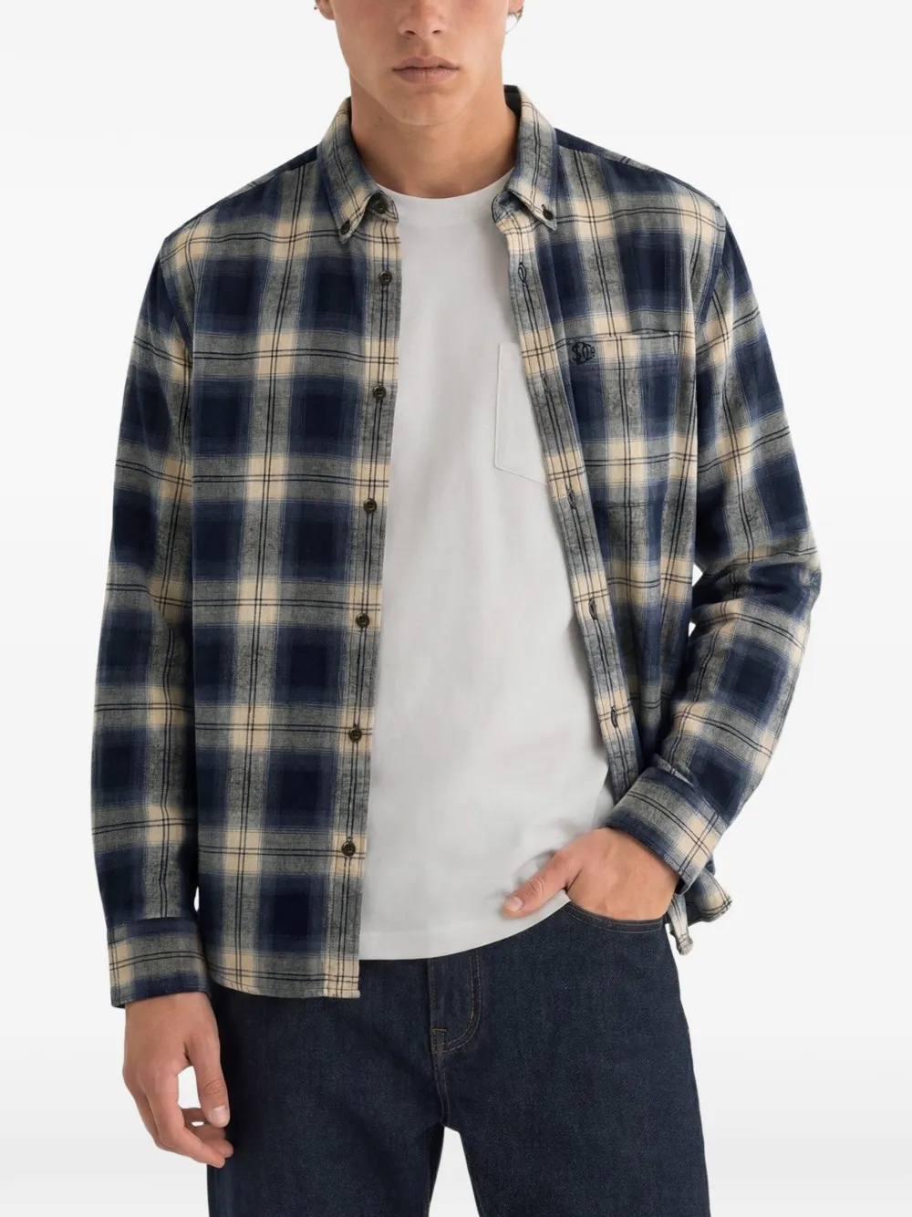 Superdry check cotton shirt - Blu