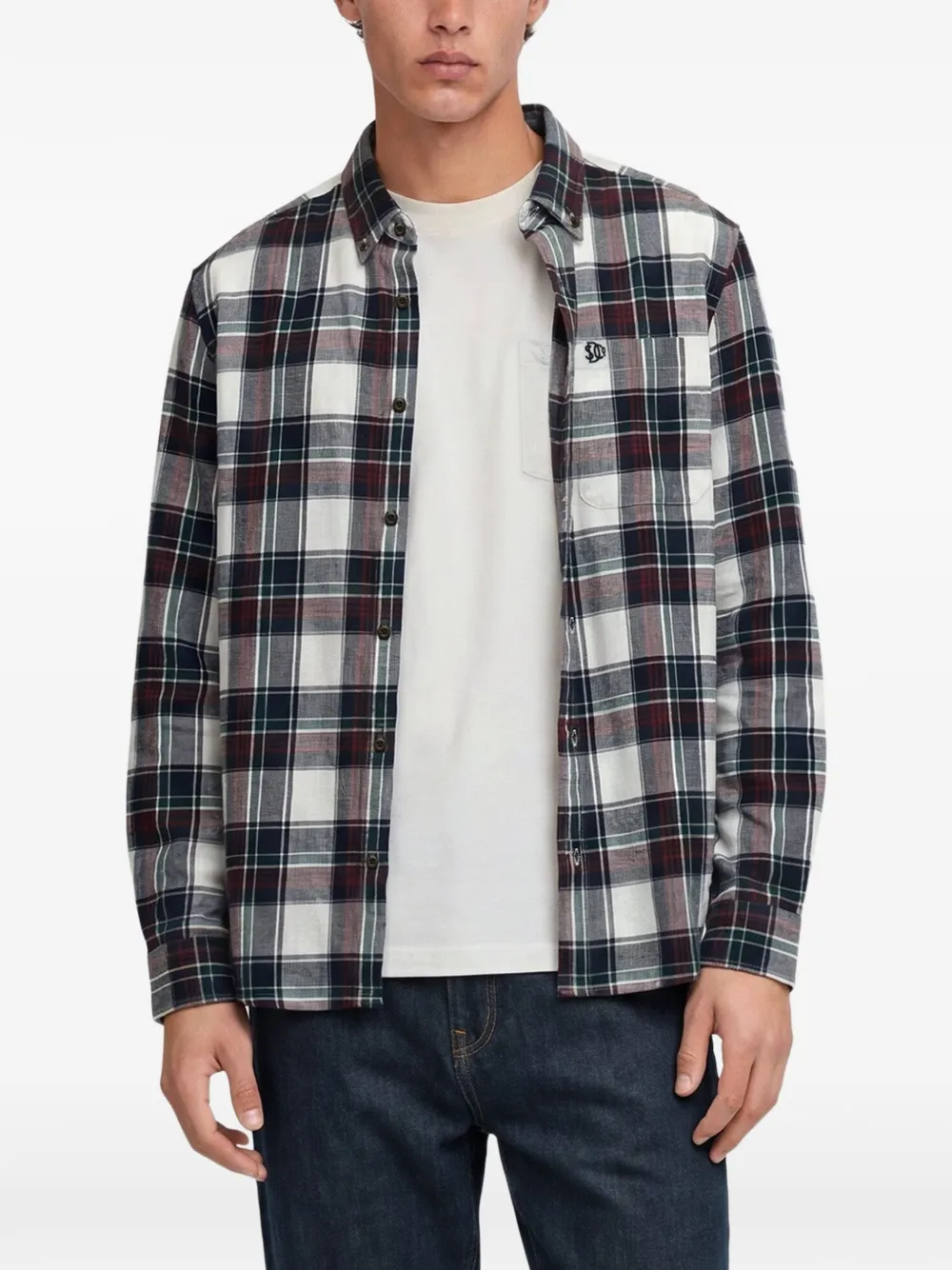 Superdry check-pattern cotton shirt - Bianco