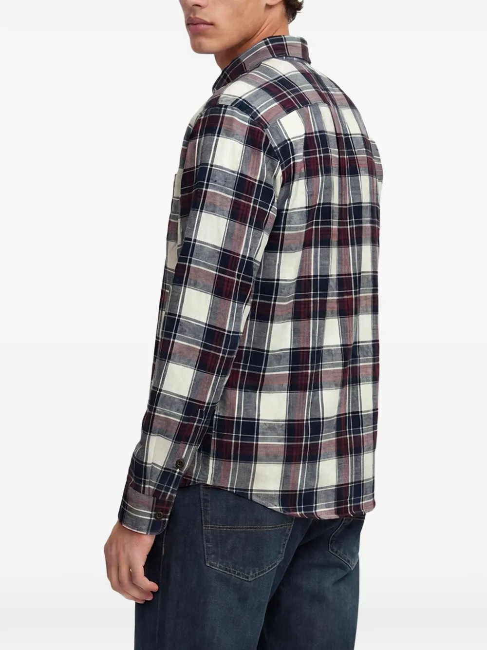 Superdry check-pattern cotton shirt Wit