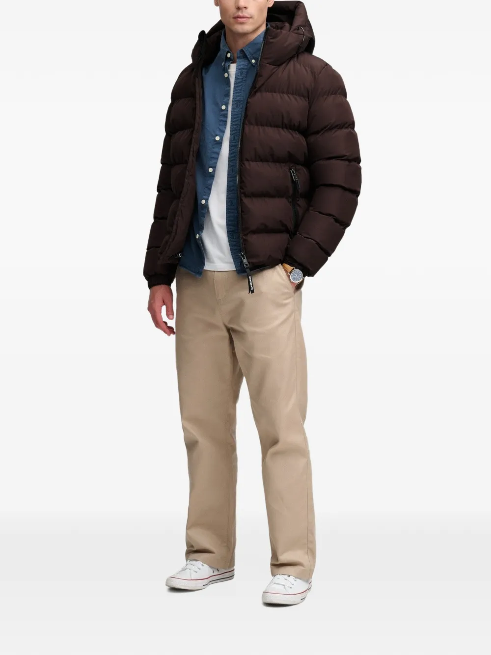 Superdry hooded puffer jacket Bruin