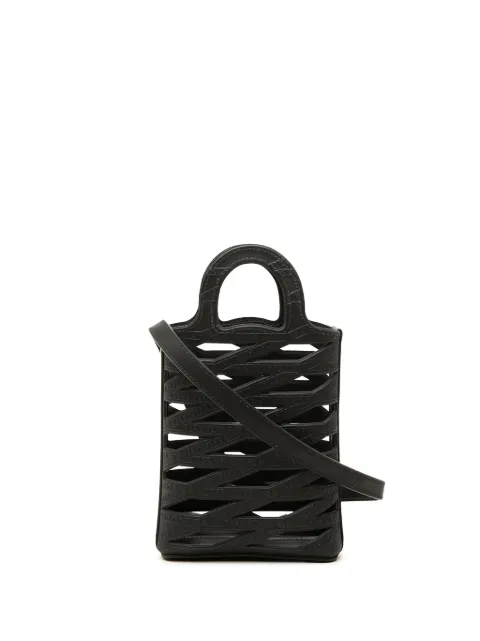 Balenciaga Pre-Owned 2021 Leather Neo Basket Phone Holder satchel