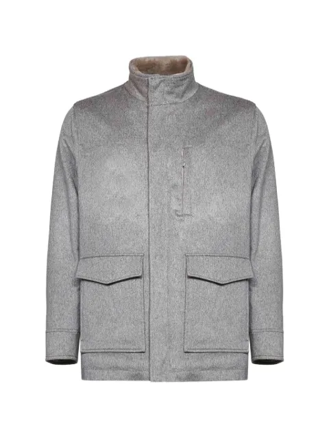 Barba stand-collar utility coat