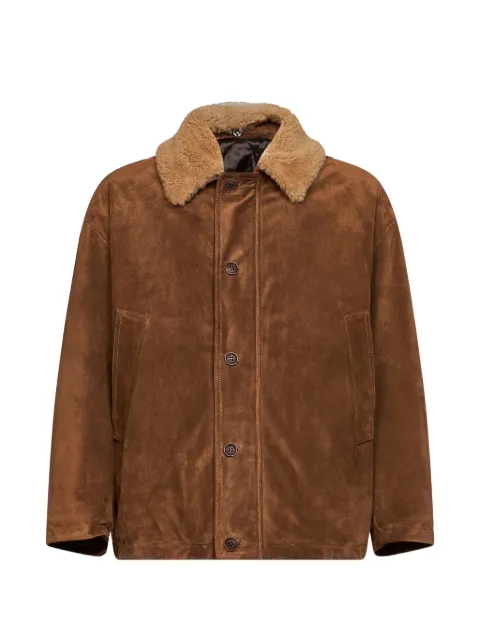 Salvatore Santoro shearling-collar suede jacket