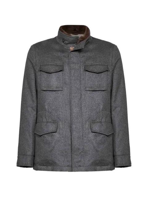 Barba fur-trimmed field jacket