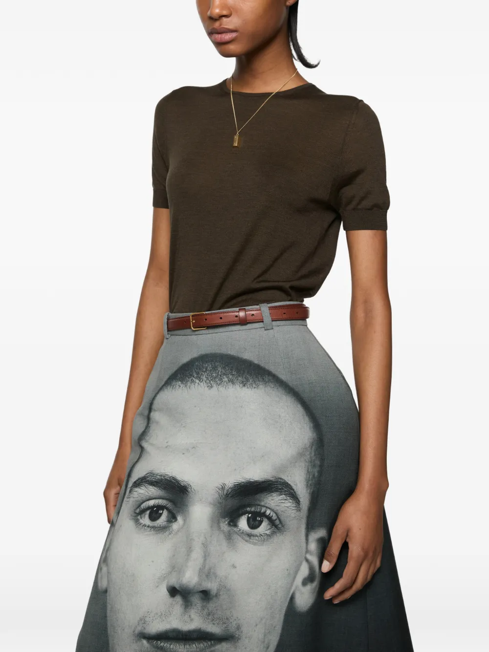 Acne Studios silk knit top Bruin