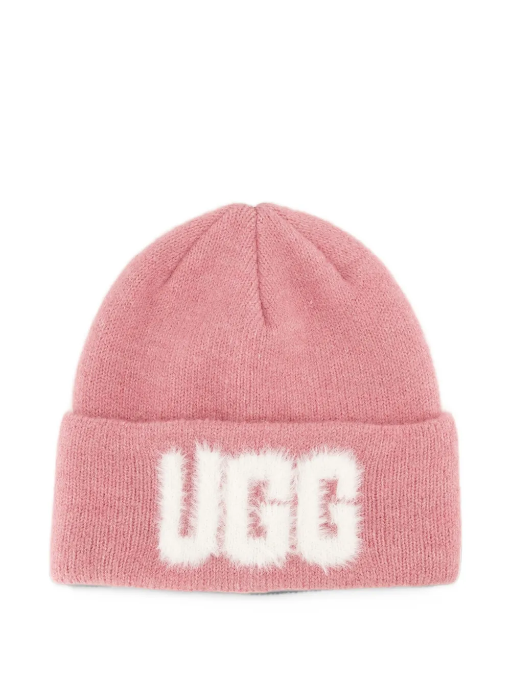 UGG Fuzzy logo beanie Roze