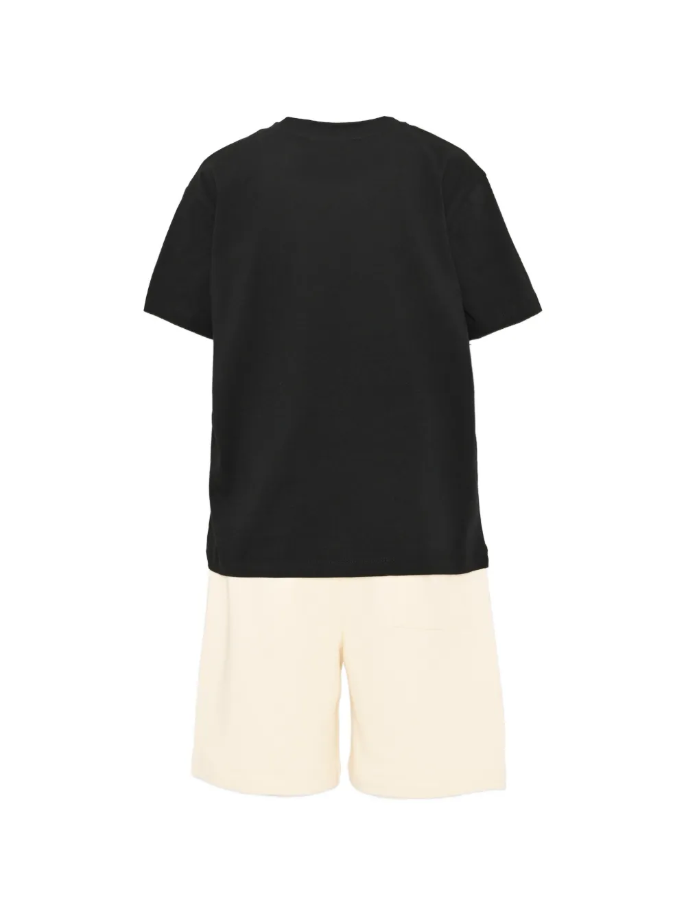 Barrow kids graphic-print cotton shorts set Zwart