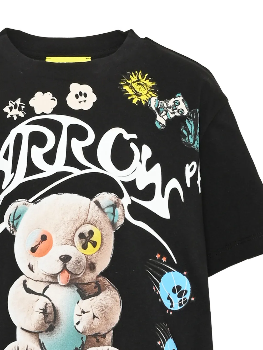 Barrow kids graphic-print cotton shorts set Zwart