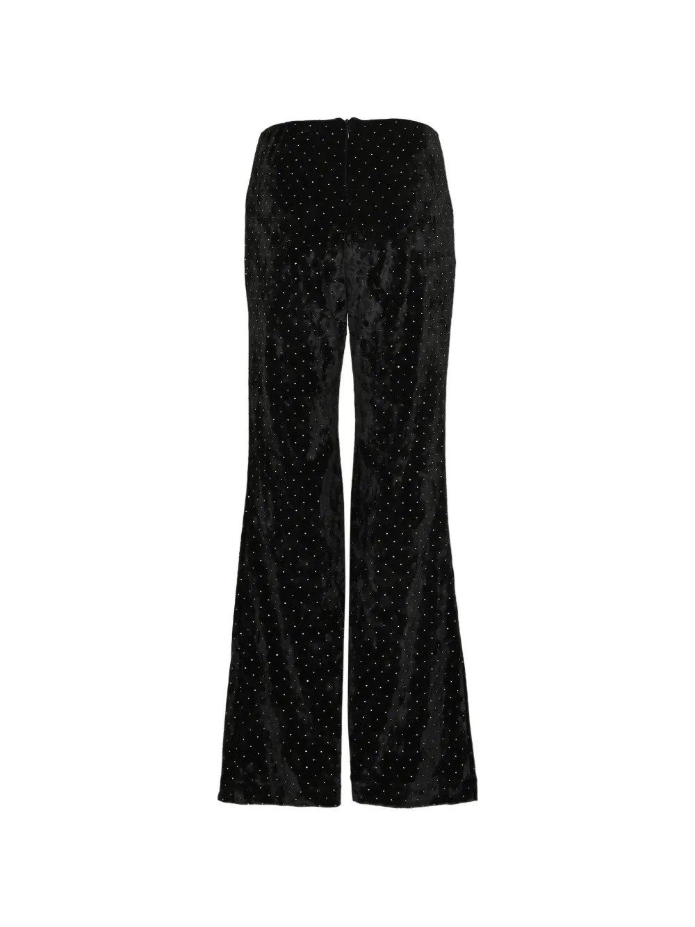 Pinko Kids Fluwelen broek verfraaid met stras Zwart