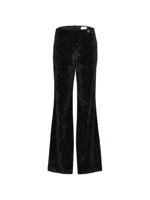 Pinko Kids rhinestone-embellished velvet trousers