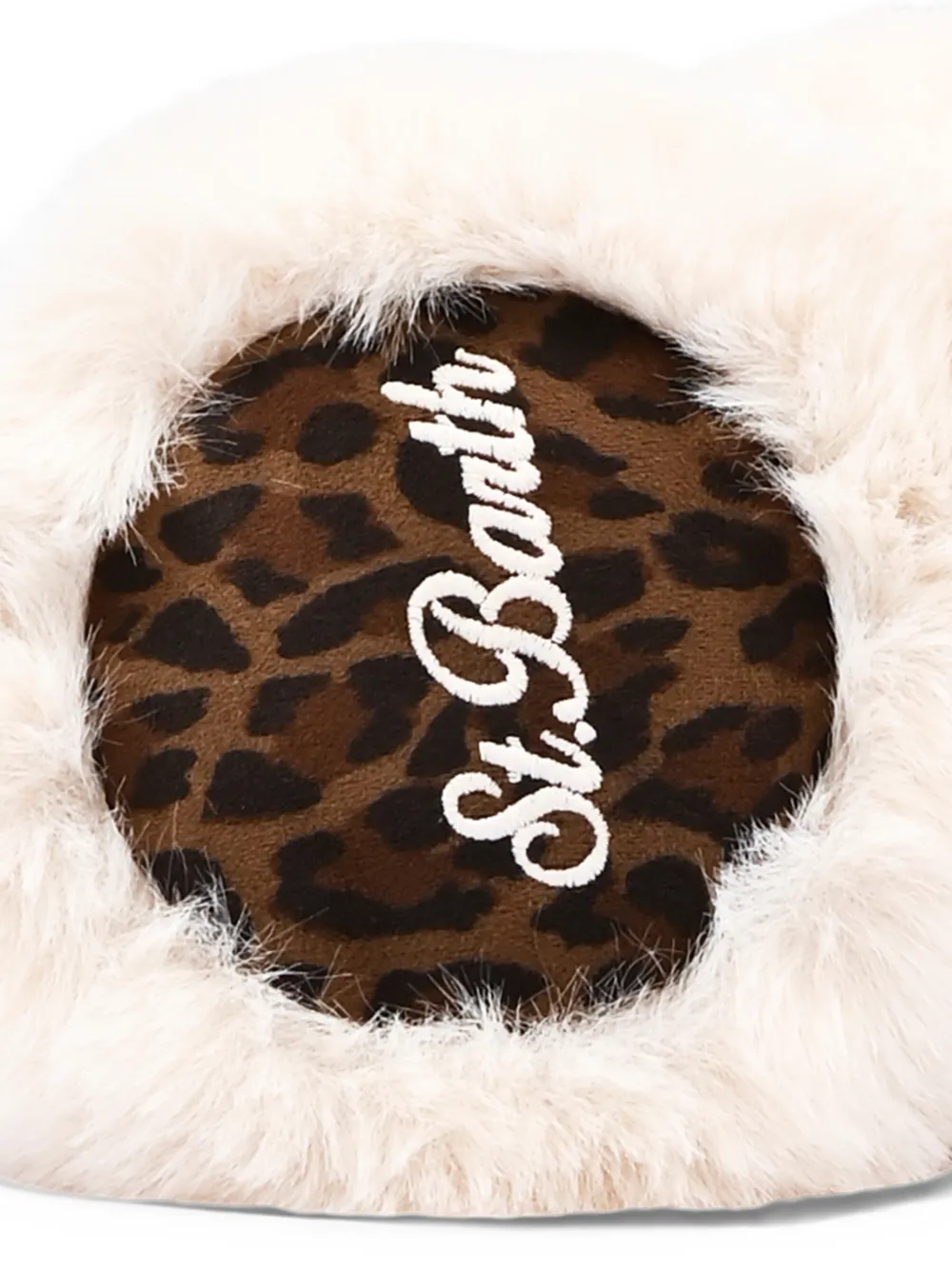 MC2 Saint Barth Kids leopard-print faux-fur earmuffs Beige