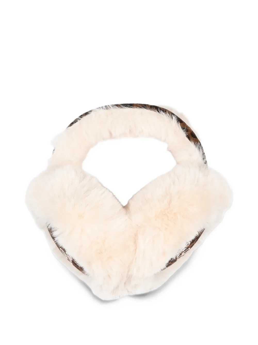 MC2 Saint Barth Kids leopard-print faux-fur earmuffs Beige