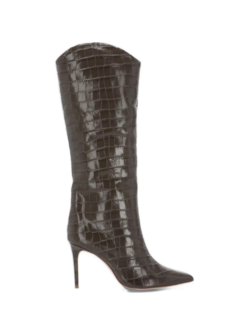 Schutz Maryana croc-effect pointed-toe boots - Grey