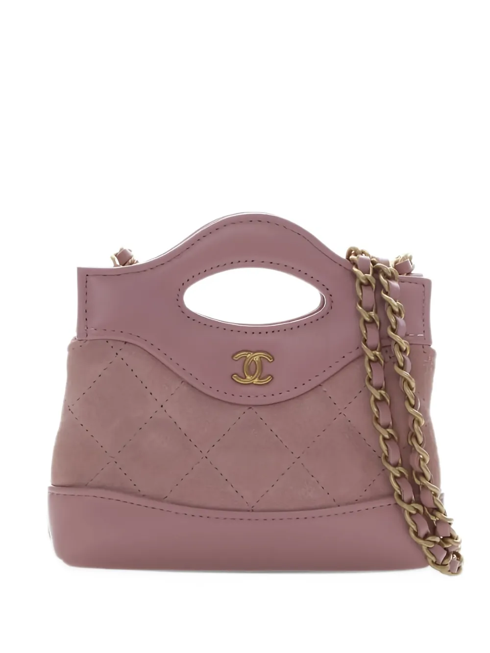 CHANEL Pre-Owned 2021-2026 Micro Quilted Suede And Shiny Calfskin 31 ...