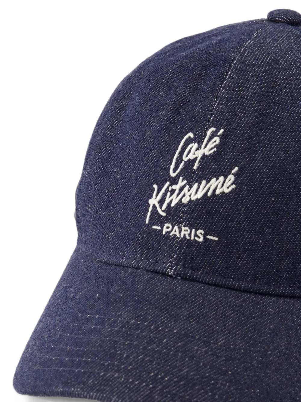 Maison Kitsuné Café Kitsuné denim cap Blauw