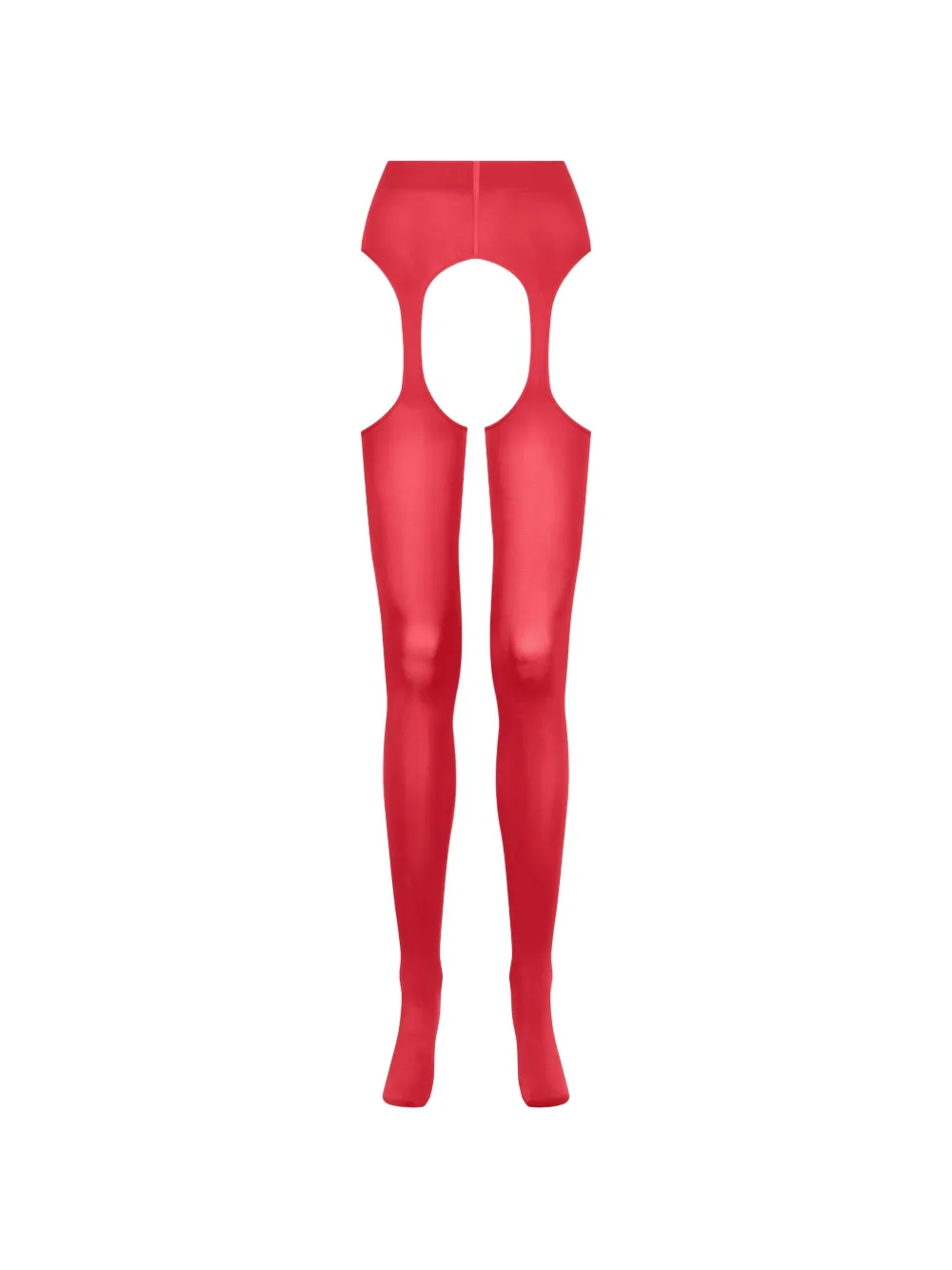 SCANDALE Panty met jarreteldesign en uitgesneden details Rood