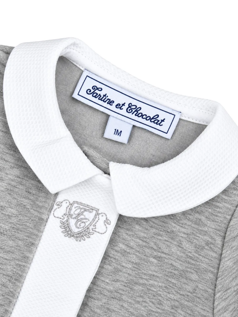 Tartine Et Chocolat logo-embroidered peter pan-collar pajamas Grijs