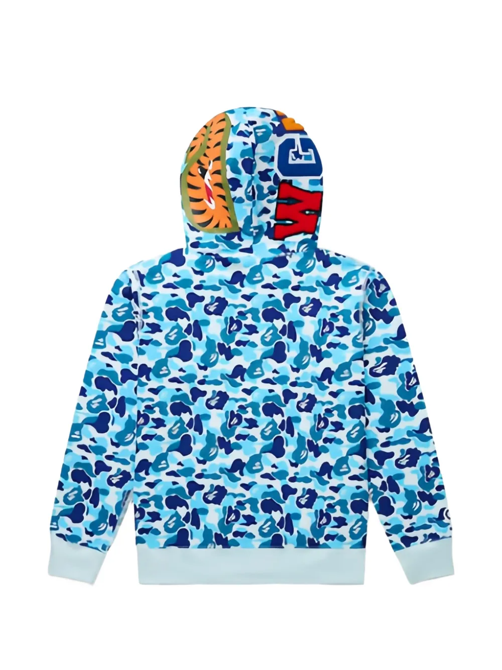 A BATHING APE ABC Camo Shark zip-up hoodie Blauw