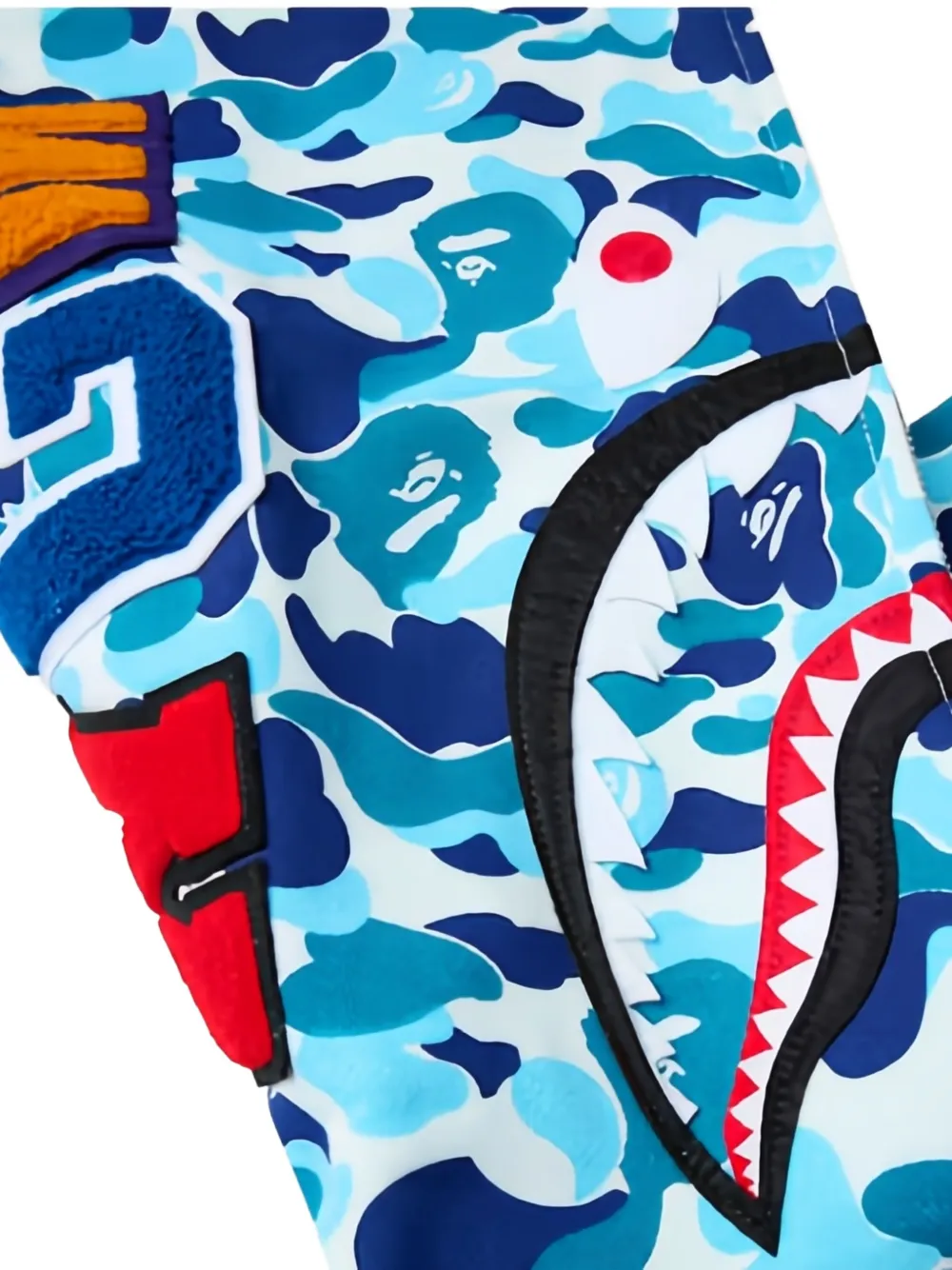 A BATHING APE ABC Camo Shark zip-up hoodie Blauw
