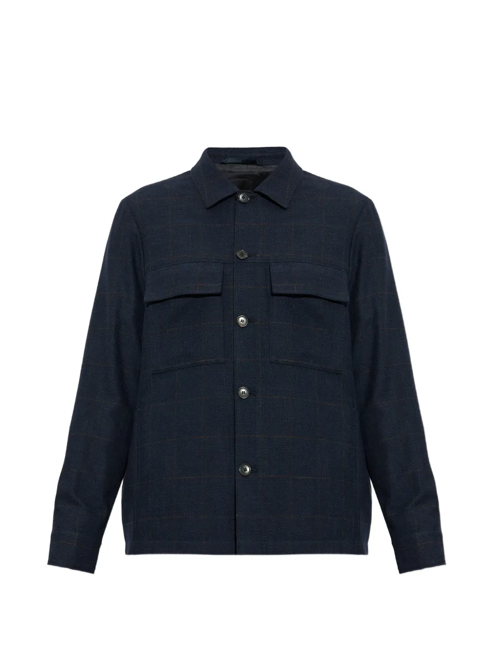 Paul Smith navy check wool-blend overshirt | Image 2