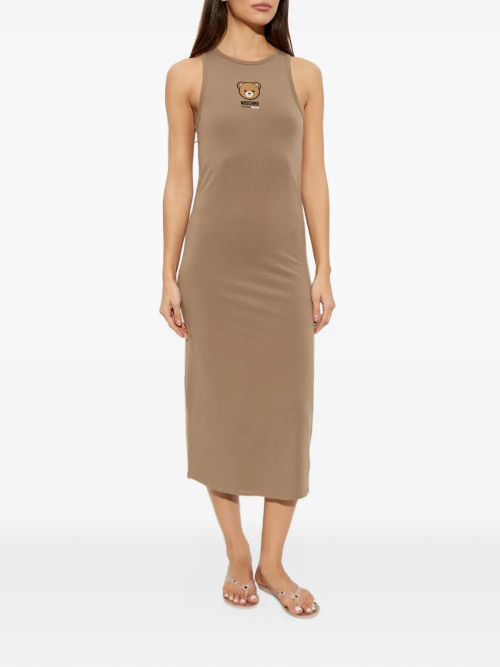 Moschino Active Teddy Bear sleeveless midi dress Bruin