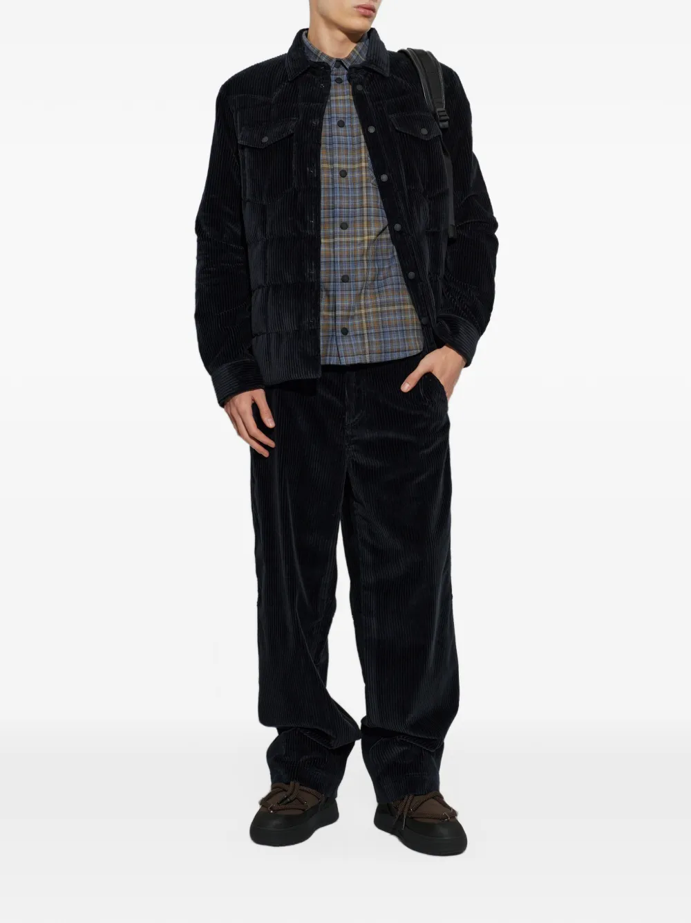 Moncler Grenoble Apres-Ski corduroy trousers Zwart