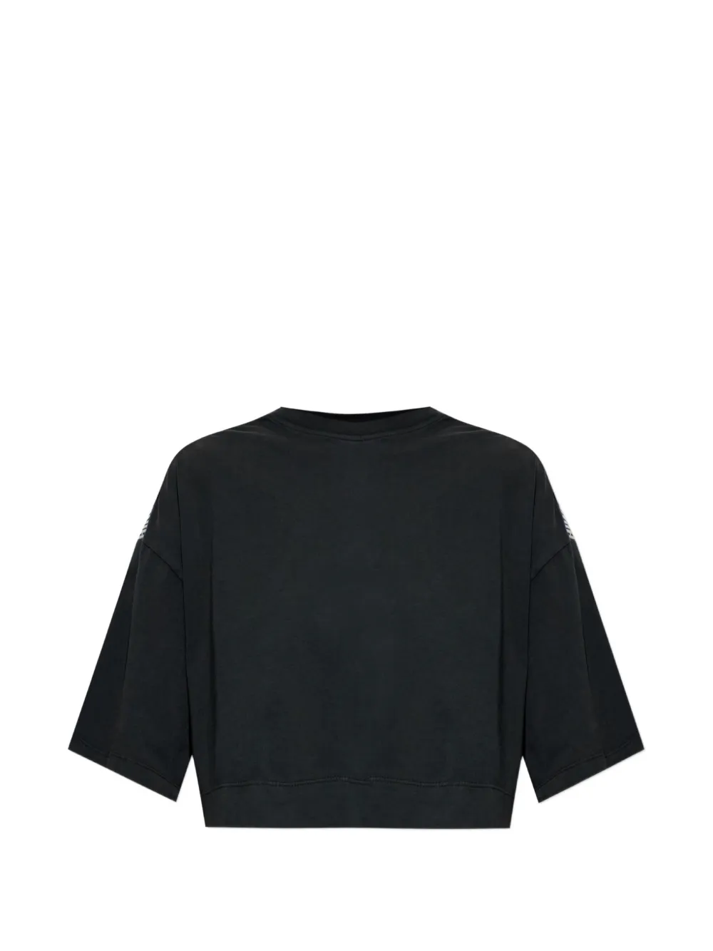 Moschino crop top in cotton jersey Zwart