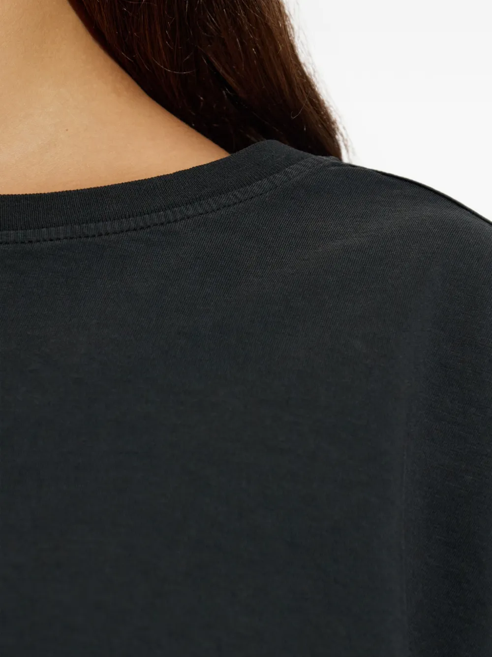 Moschino crop top in cotton jersey Zwart