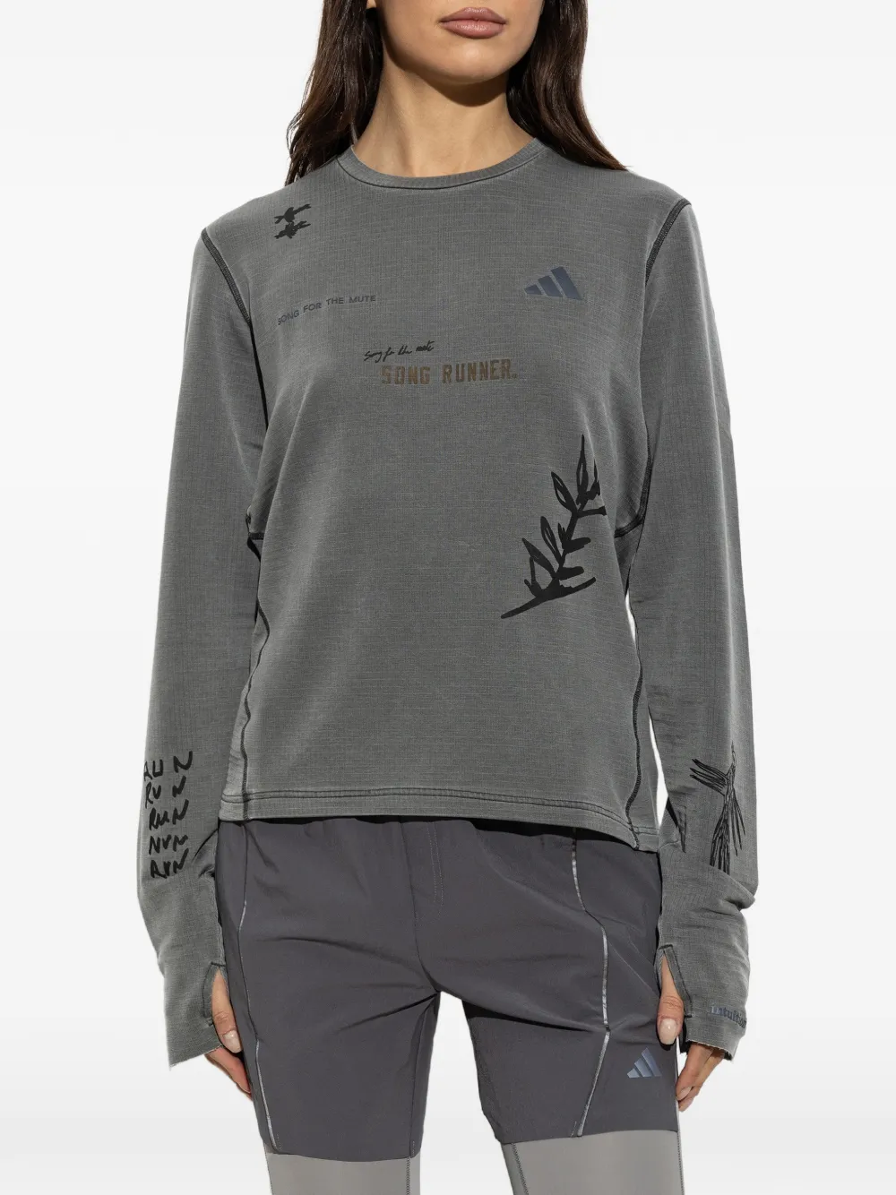adidas x Song For The Mute running longsleeve T-shirt Grijs