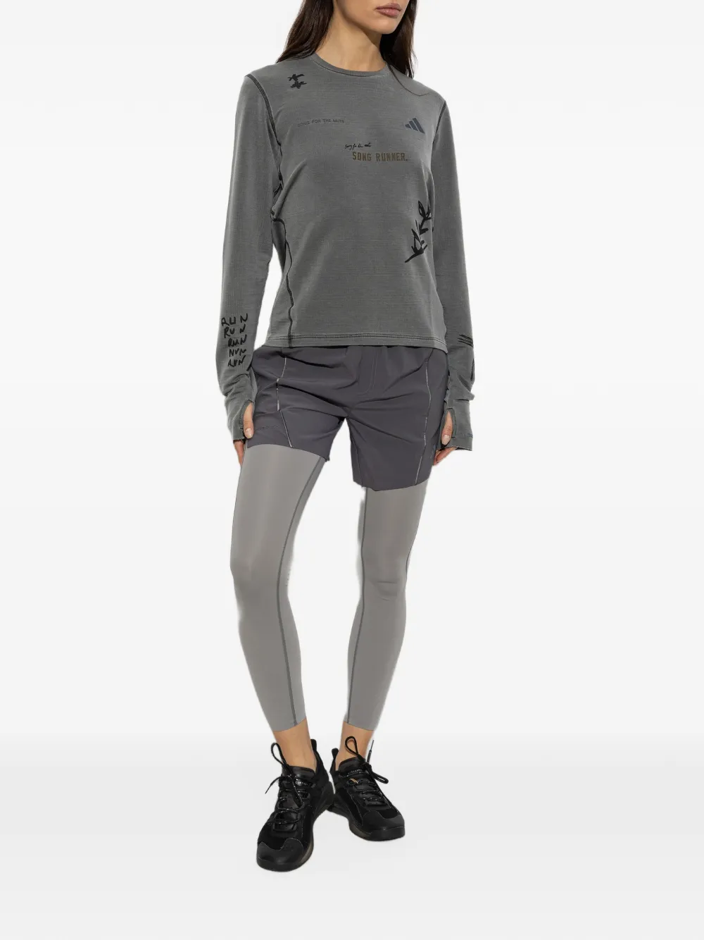 adidas x Song For The Mute running longsleeve T-shirt Grijs