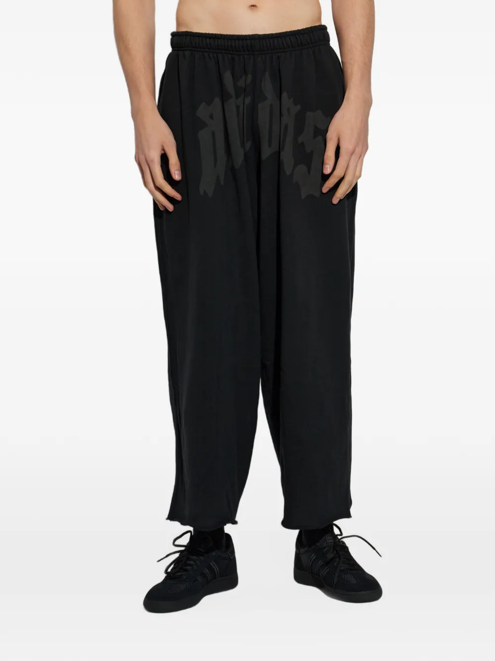 adidas wide-leg sweat pants Zwart