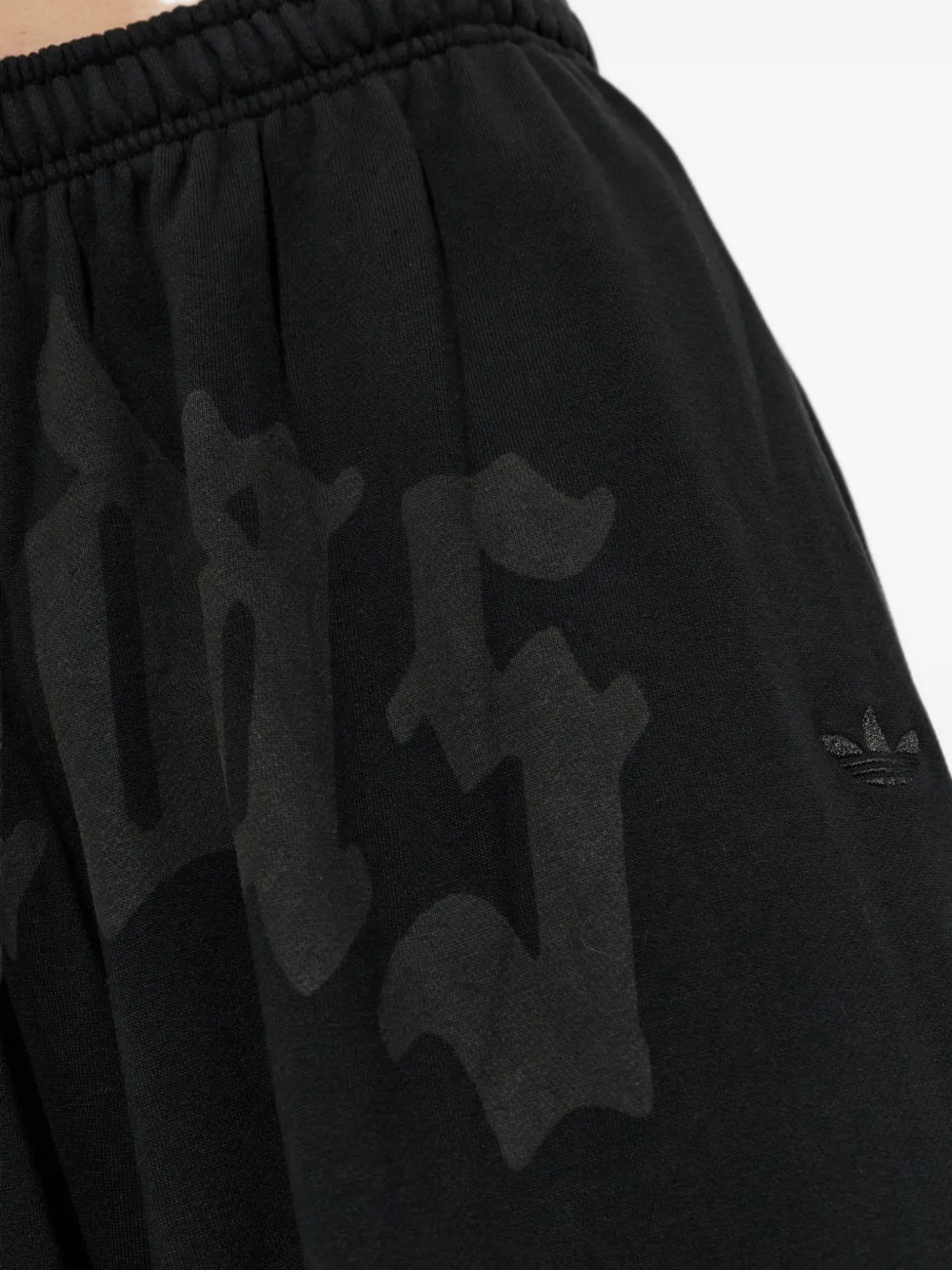 adidas wide-leg sweat pants Zwart