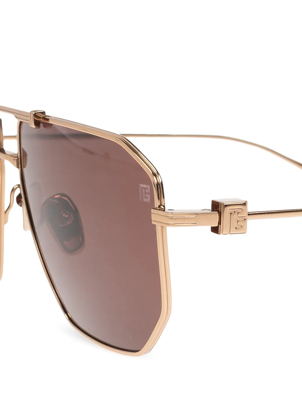 Balmain Dean zonnebril met geometrisch montuur Goud