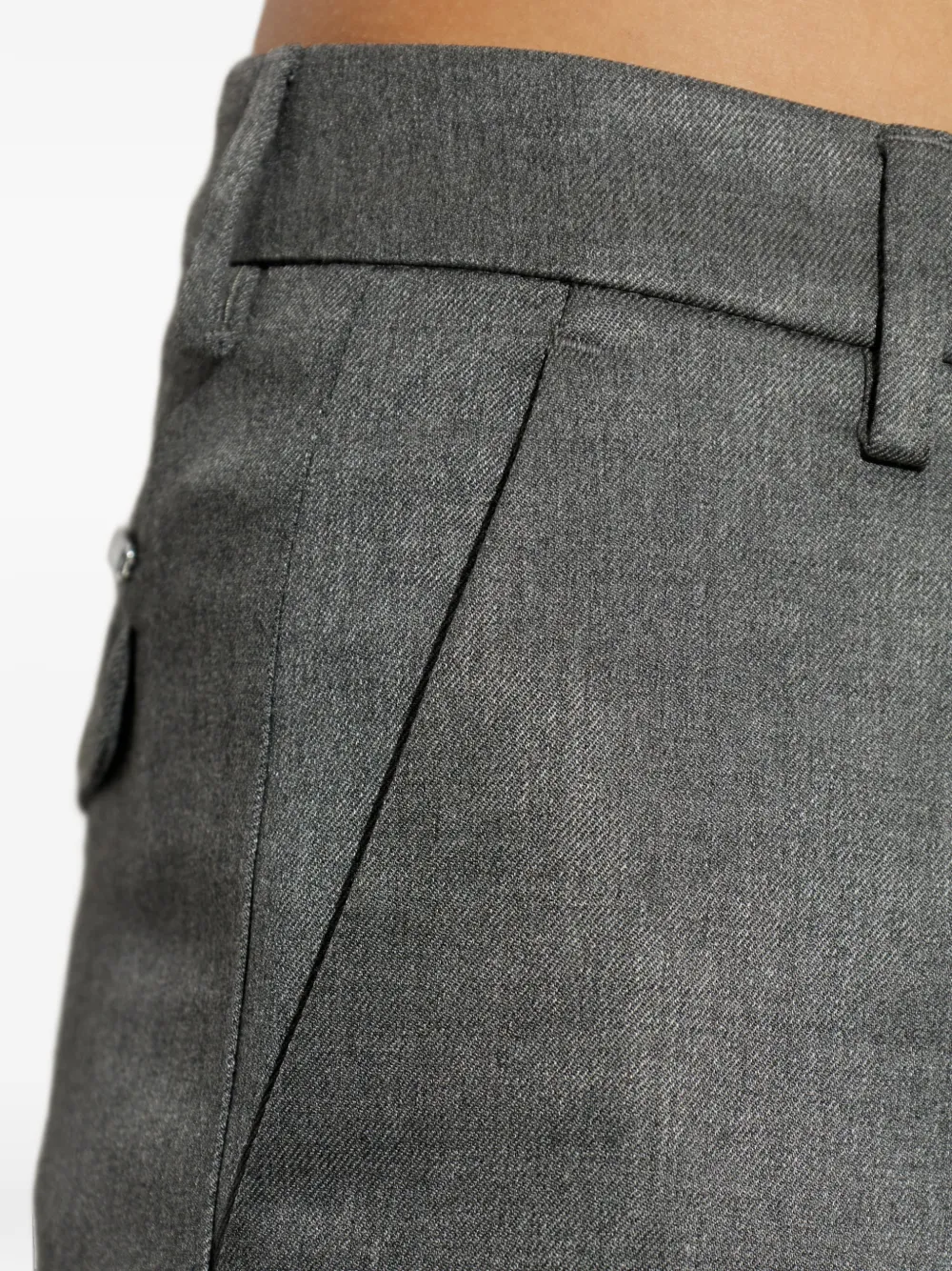 Paul & Shark pressed-crease wide-leg trousers Grijs