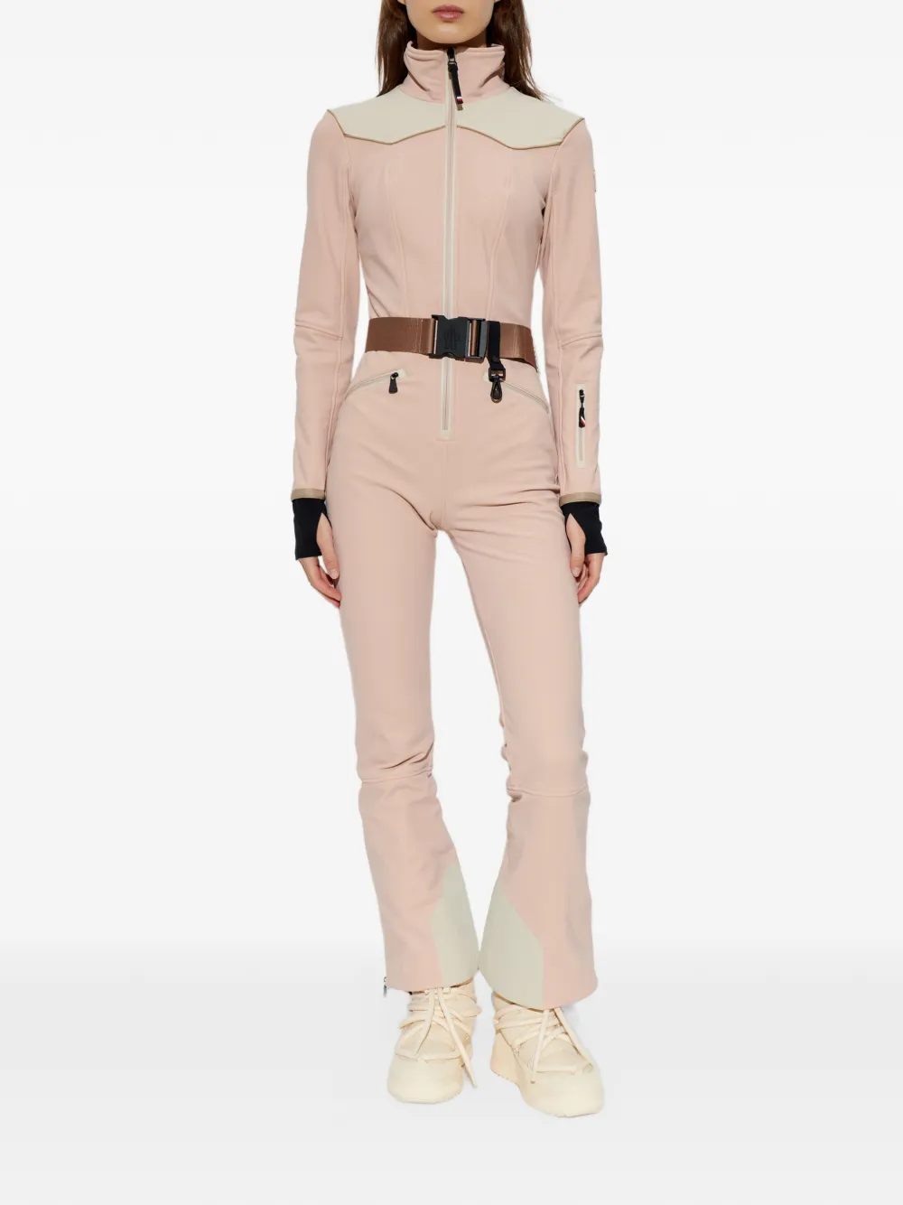 Moncler Grenoble belted ski suit Roze