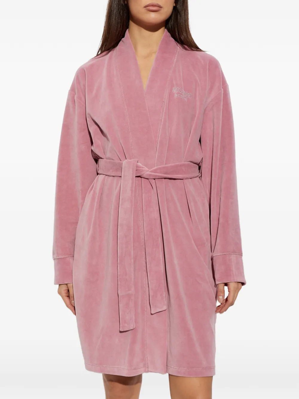 Moschino Active rhinestone-embellished dressing gown Roze